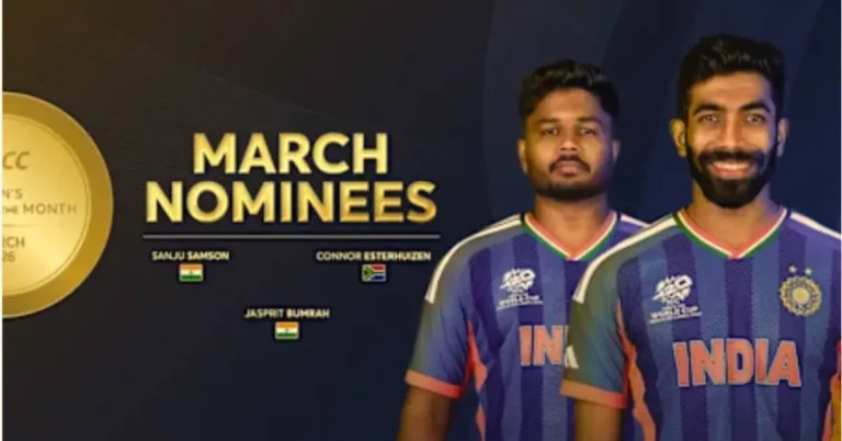 Icc-player-of-the-month-March-2026 samson vs Bumhra